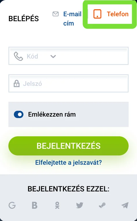Mostbet telefonos belépési űrlap