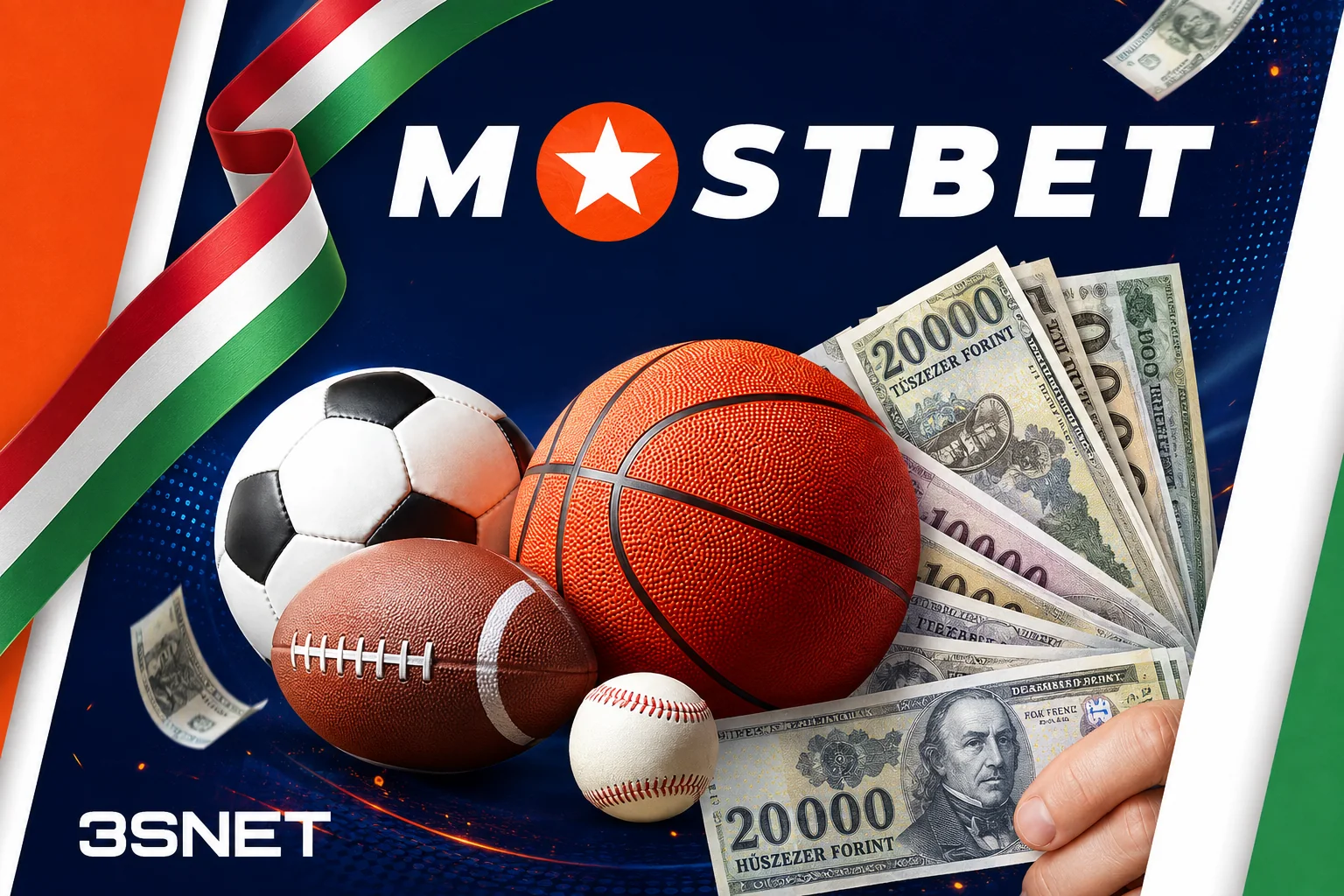Mostbet sportfogadási grafika labdarúgással, kosárlabdával és forinttal